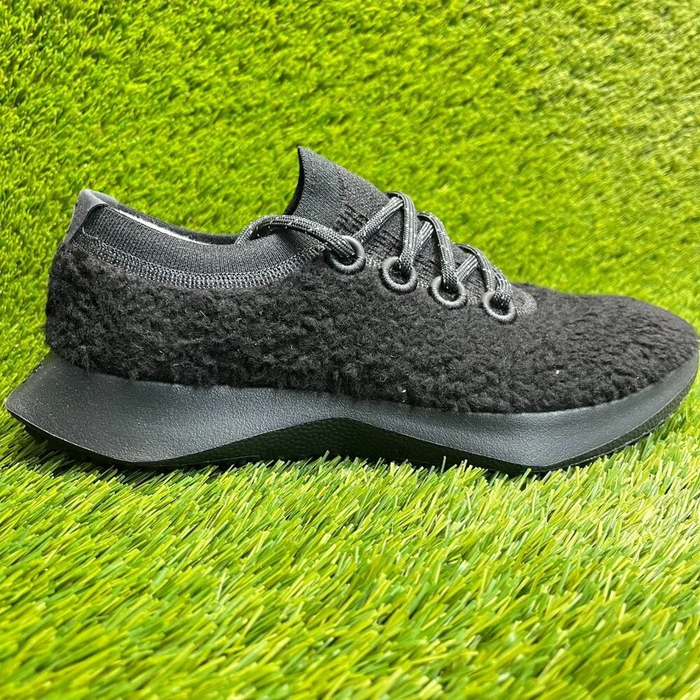 Allbirds Wool Dasher 2 Fluffs Mens Size 8.5 Natural Black Running Shoes Sneakers